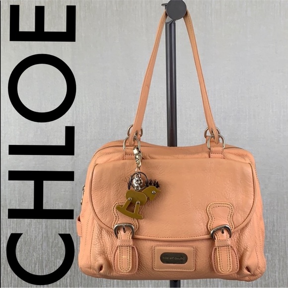See By Chloe Handbags - 👑 SEE BY CHLOE PEACH LEATHER SHOULDER BAG 💯AUTH